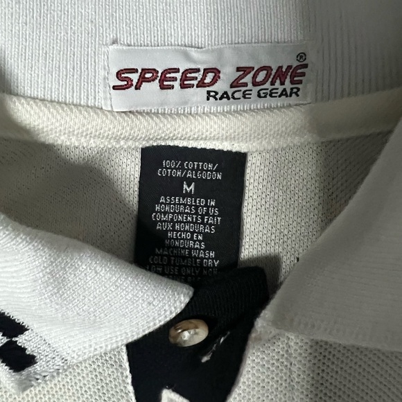 Vintage Speed Zone Race Gear Griff’s Houston Irish Pub Promo Polo Shirt Size M - Picture 4 of 6